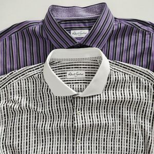 Robert Graham Size 18.5 Big Long Sleeve Button Front Shirts Lot of 2 NWOT
